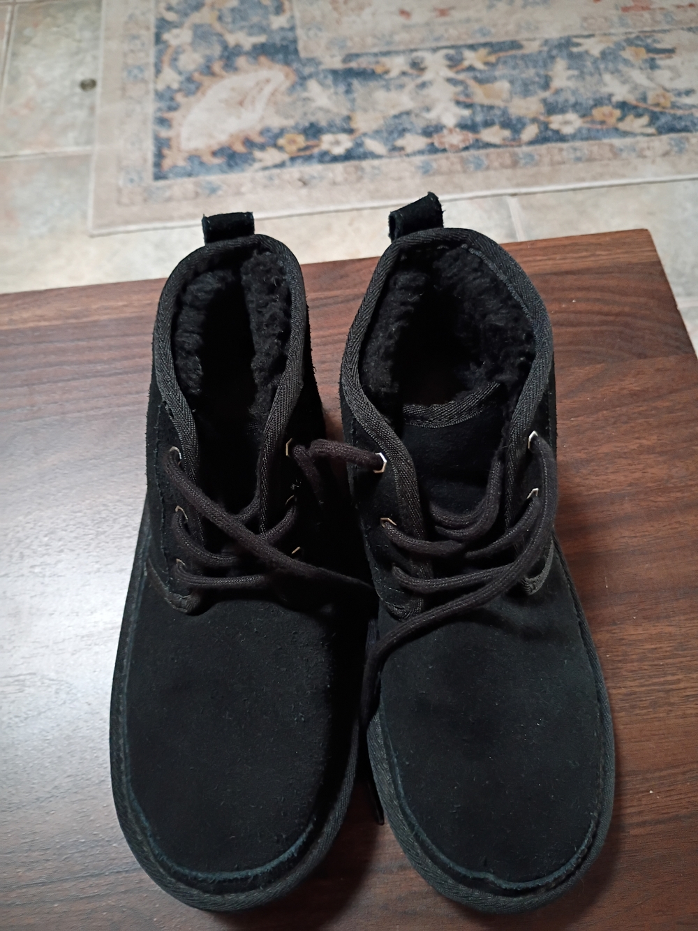 UGG Kids Black Suede Chukka Boots